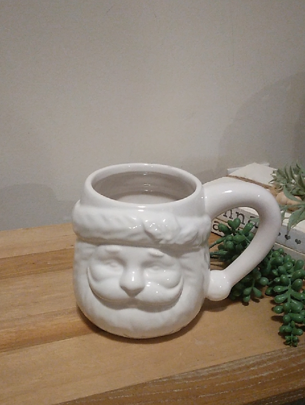 Sleigh Bell Bistro Ceramic Santa Mug